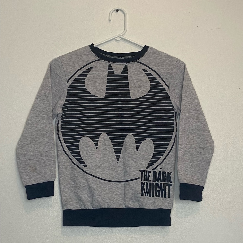 Grey Batman Crewneck Sweatshirt - Size 7-8